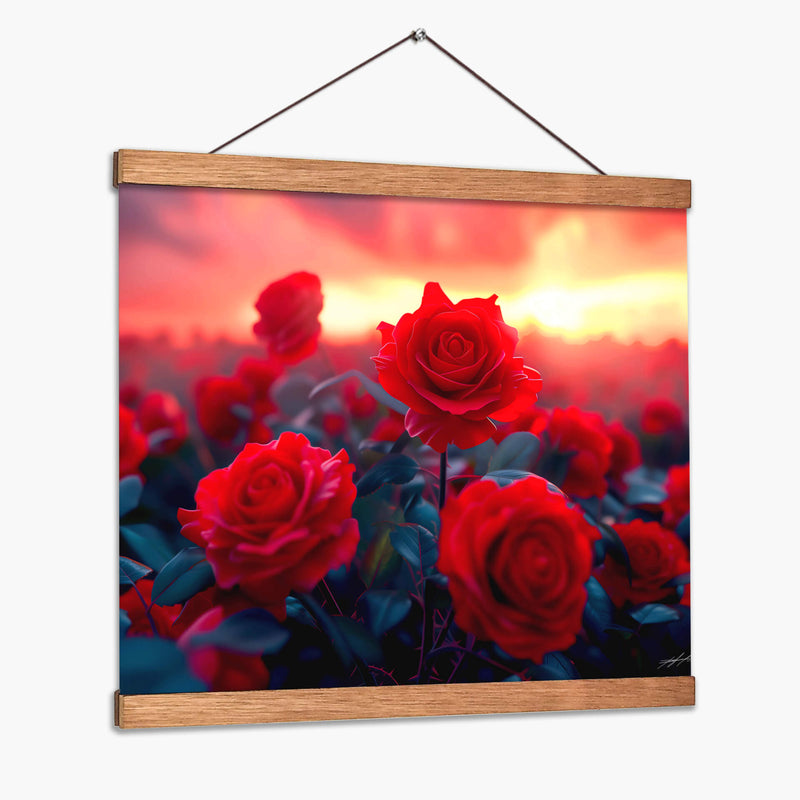 Campo de Rosas Rojas - DeLaVegaGaming | Cuadro decorativo de Canvas Lab