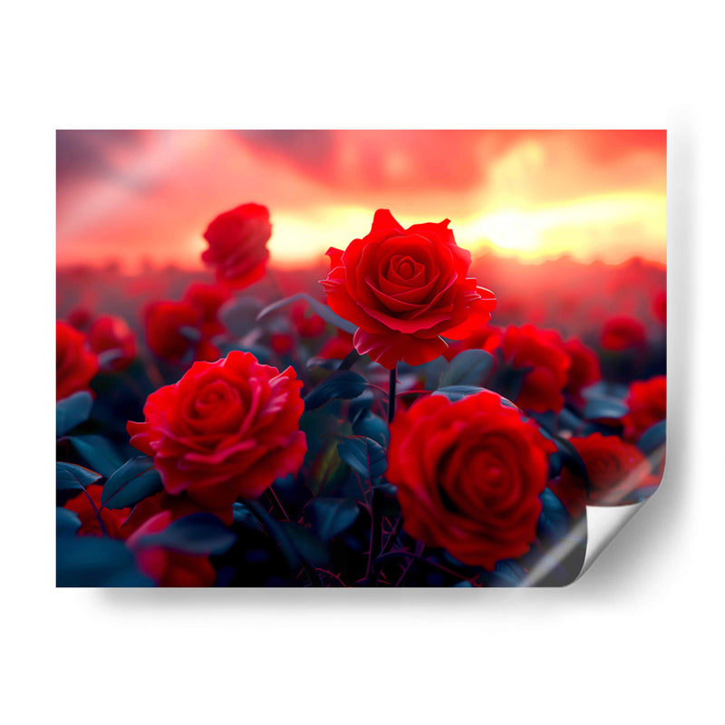 Campo de Rosas Rojas - DeLaVegaGaming | Cuadro decorativo de Canvas Lab