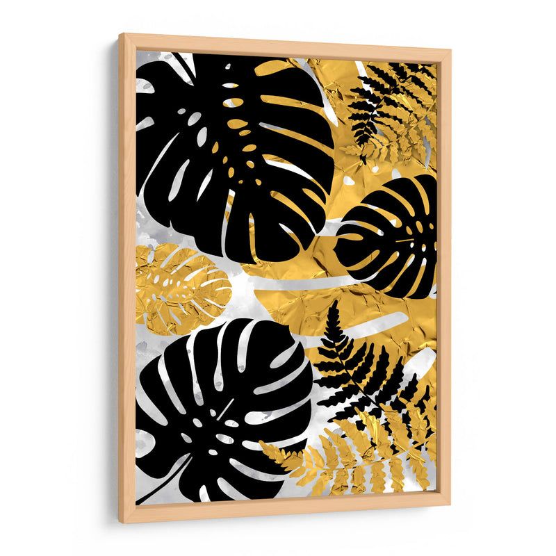 Hojas dorado negro Monstera  - Lofty&Me | Cuadro decorativo de Canvas Lab