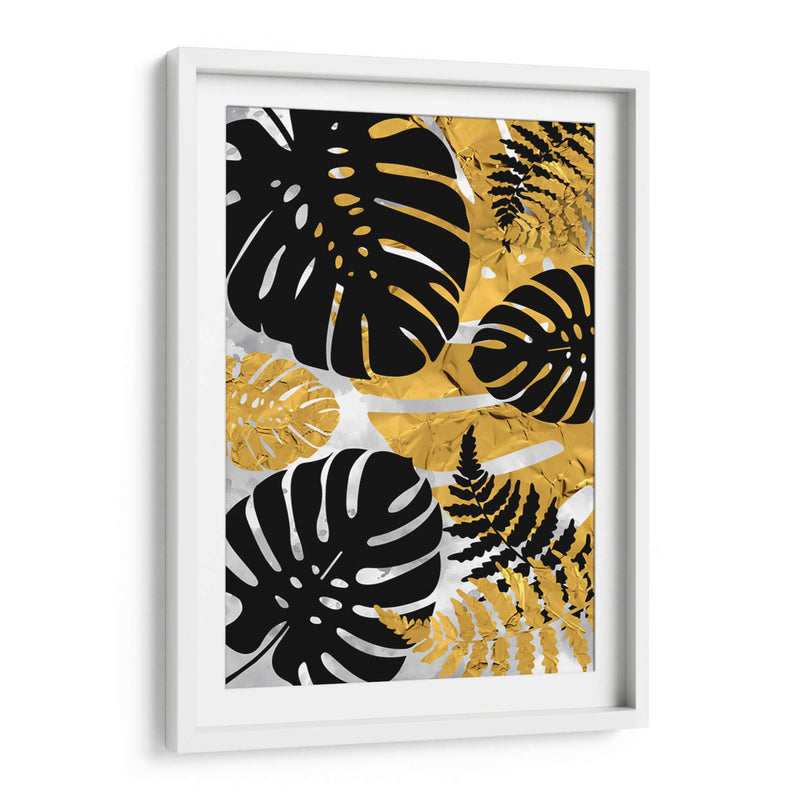Hojas dorado negro Monstera  - Lofty&Me | Cuadro decorativo de Canvas Lab