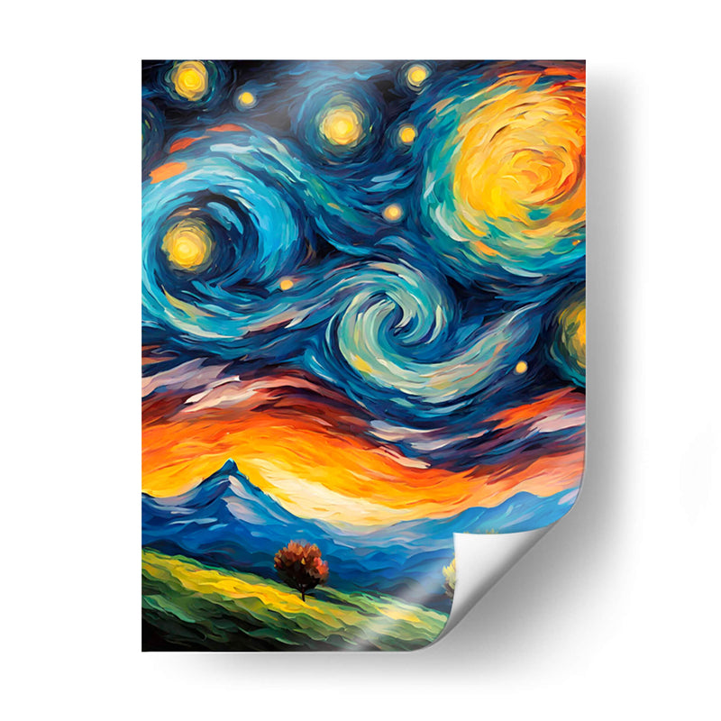La noche estrellada campestre - Lofty&Me | Cuadro decorativo de Canvas Lab