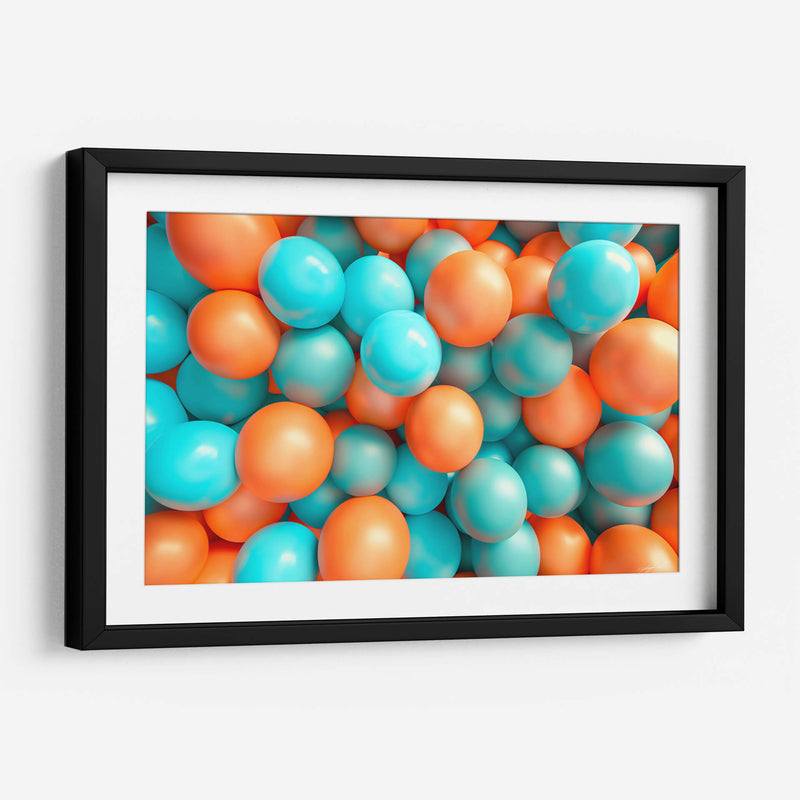 Orbes - Naranjazul - DeLaVegaGaming | Cuadro decorativo de Canvas Lab