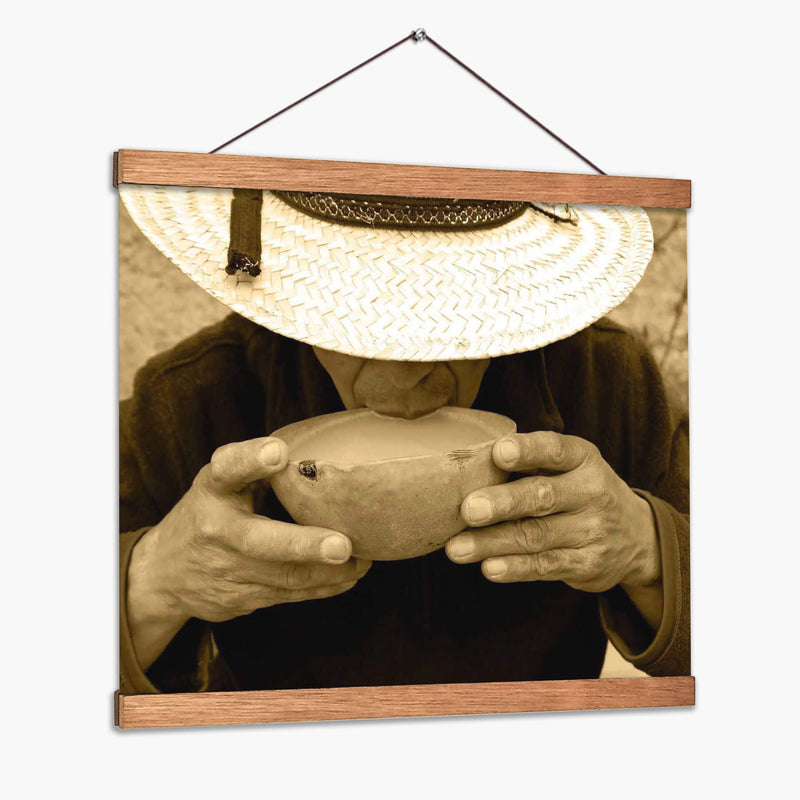 Tomando Pulque - Kro kro | Cuadro decorativo de Canvas Lab