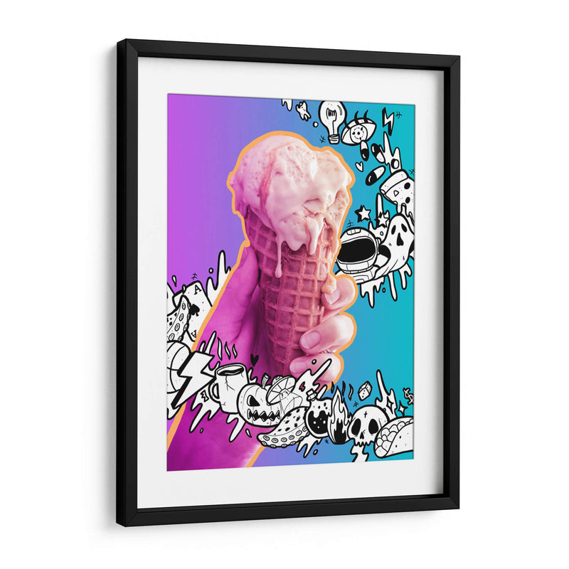 Doodle Ice Cream - Ash | Cuadro decorativo de Canvas Lab