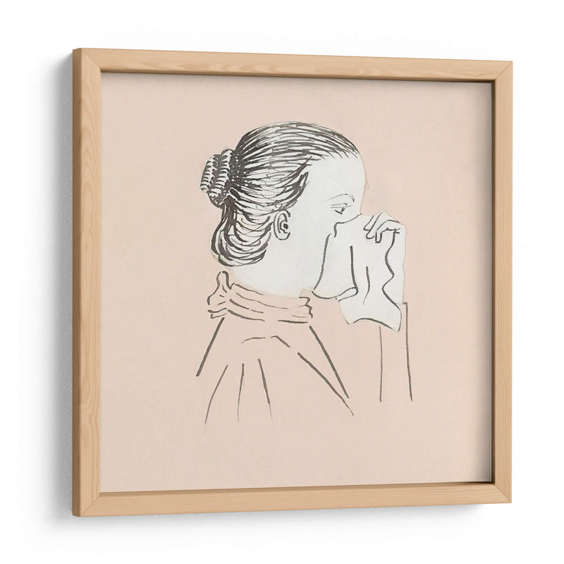 Cabeza de mujer con un pañuelo contra la nariz - Julie de Graag | Cuadro decorativo de Canvas Lab