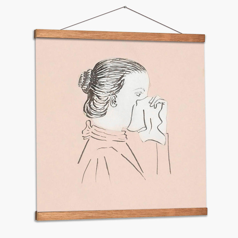 Cabeza de mujer con un pañuelo contra la nariz - Julie de Graag | Cuadro decorativo de Canvas Lab