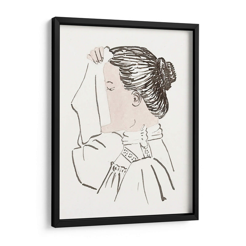 Cabeza de mujer con un pañuelo delante de su rostro - Julie de Graag | Cuadro decorativo de Canvas Lab