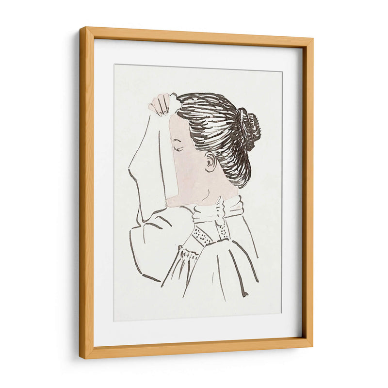 Cabeza de mujer con un pañuelo delante de su rostro - Julie de Graag | Cuadro decorativo de Canvas Lab
