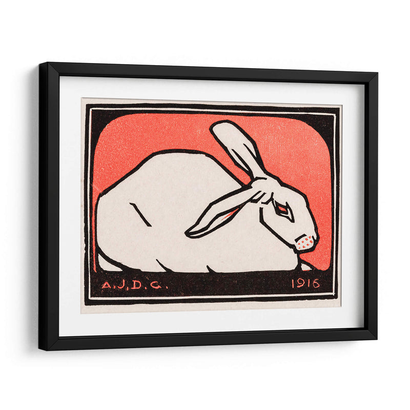 Conejo acostado - Julie de Graag | Cuadro decorativo de Canvas Lab