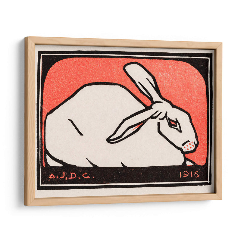 Conejo acostado - Julie de Graag | Cuadro decorativo de Canvas Lab