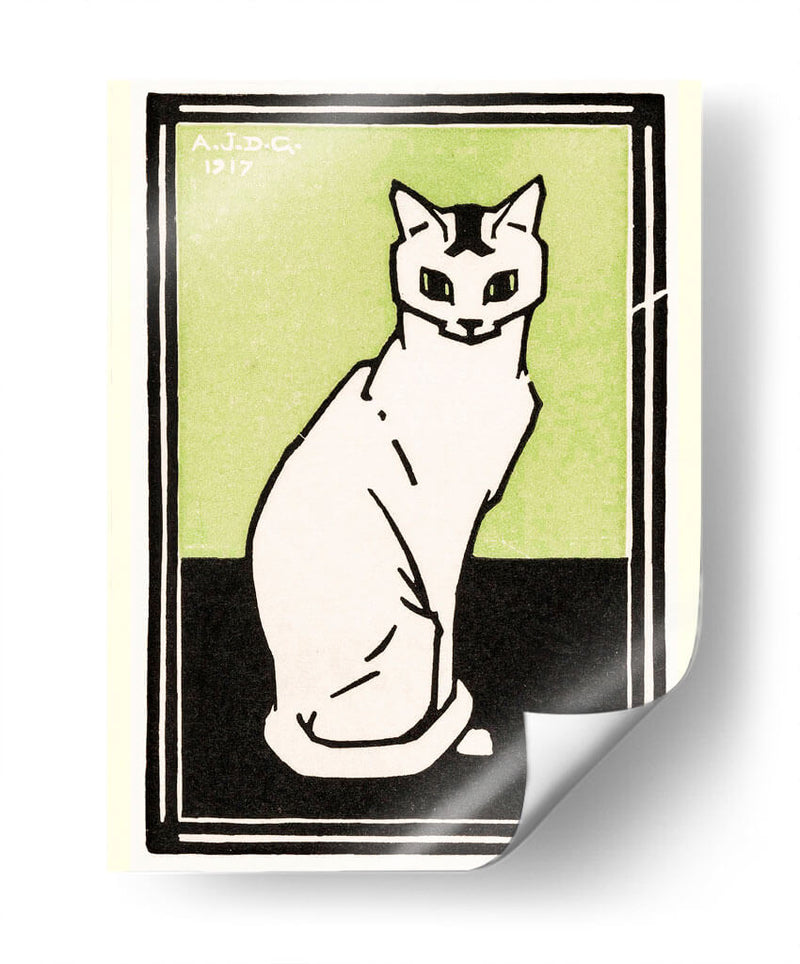 Gato sentado - II - Julie de Graag | Cuadro decorativo de Canvas Lab