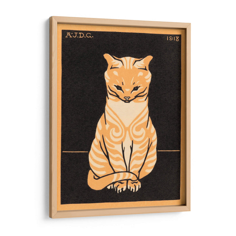Gato sentado - III - Julie de Graag | Cuadro decorativo de Canvas Lab