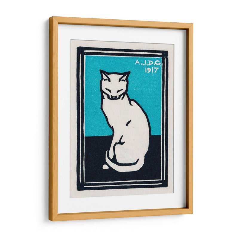 Gato sentado - IV - Julie de Graag | Cuadro decorativo de Canvas Lab