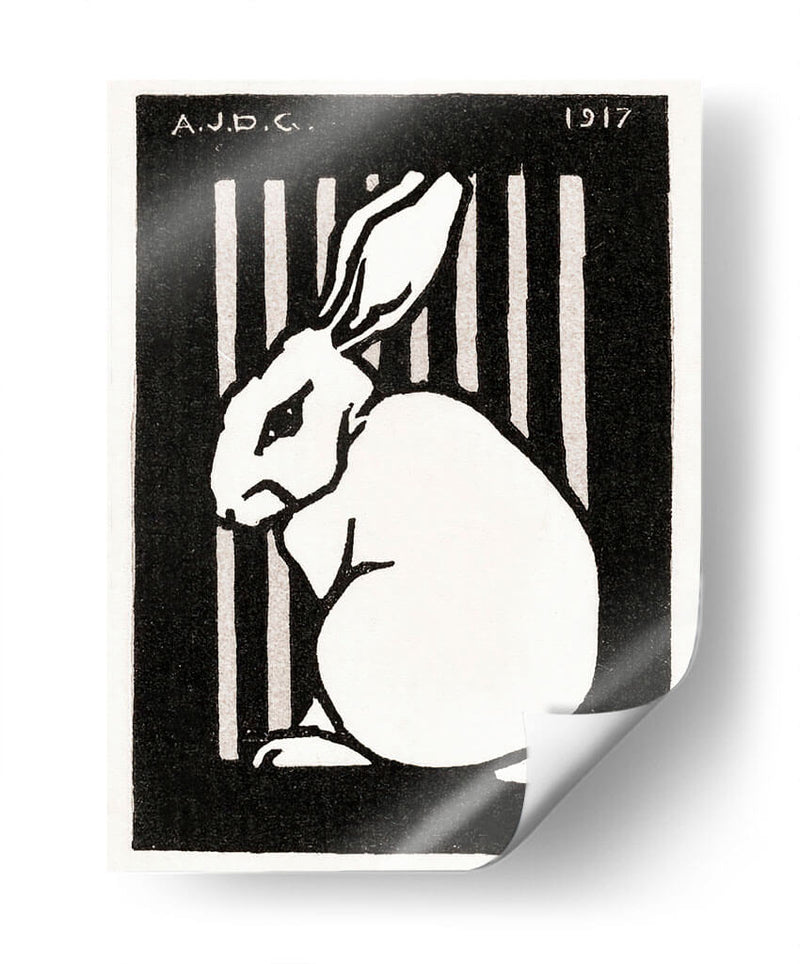 Conejo sentado - Julie de Graag | Cuadro decorativo de Canvas Lab