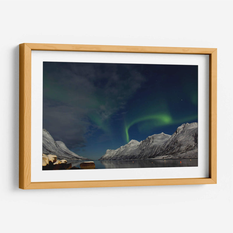 Aurora boreal sobre nieve | Cuadro decorativo de Canvas Lab