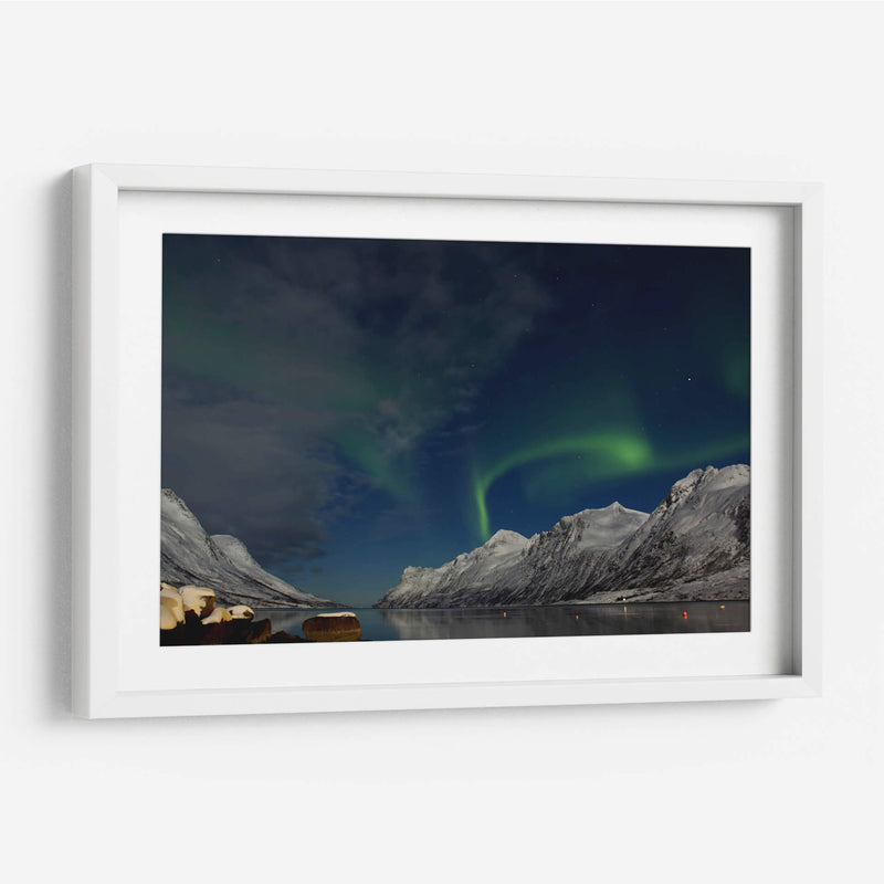 Aurora boreal sobre nieve | Cuadro decorativo de Canvas Lab
