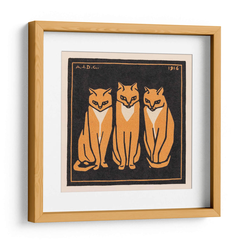 Tres gatos - Julie de Graag | Cuadro decorativo de Canvas Lab