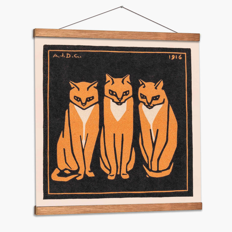 Tres gatos - Julie de Graag | Cuadro decorativo de Canvas Lab