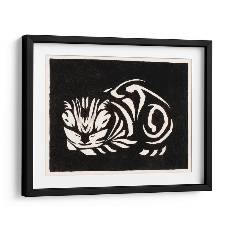 Gato grabado en madera - Julie de Graag | Cuadro decorativo de Canvas Lab