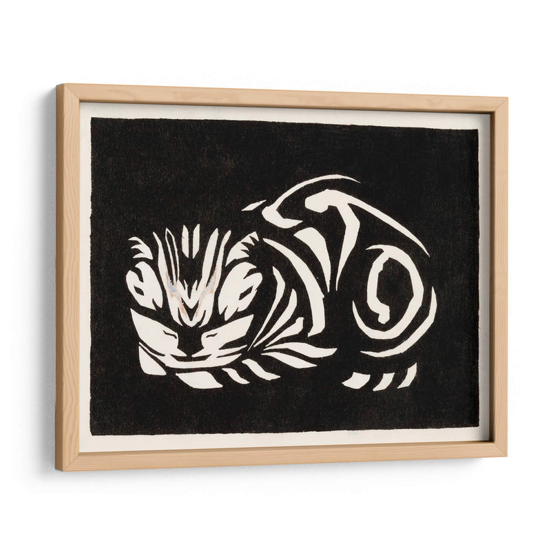 Gato grabado en madera - Julie de Graag | Cuadro decorativo de Canvas Lab