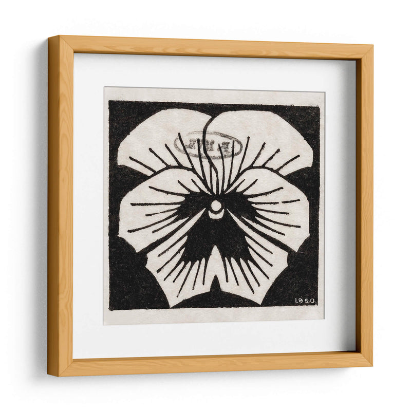 Flor grabada en madera - I - Julie de Graag | Cuadro decorativo de Canvas Lab