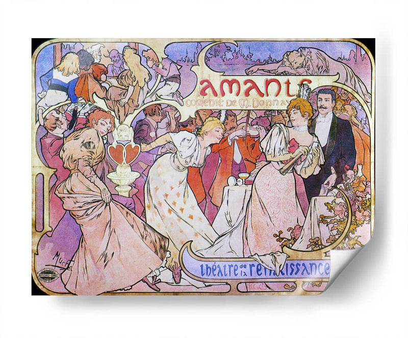 Amants - Alfons Mucha | Cuadro decorativo de Canvas Lab