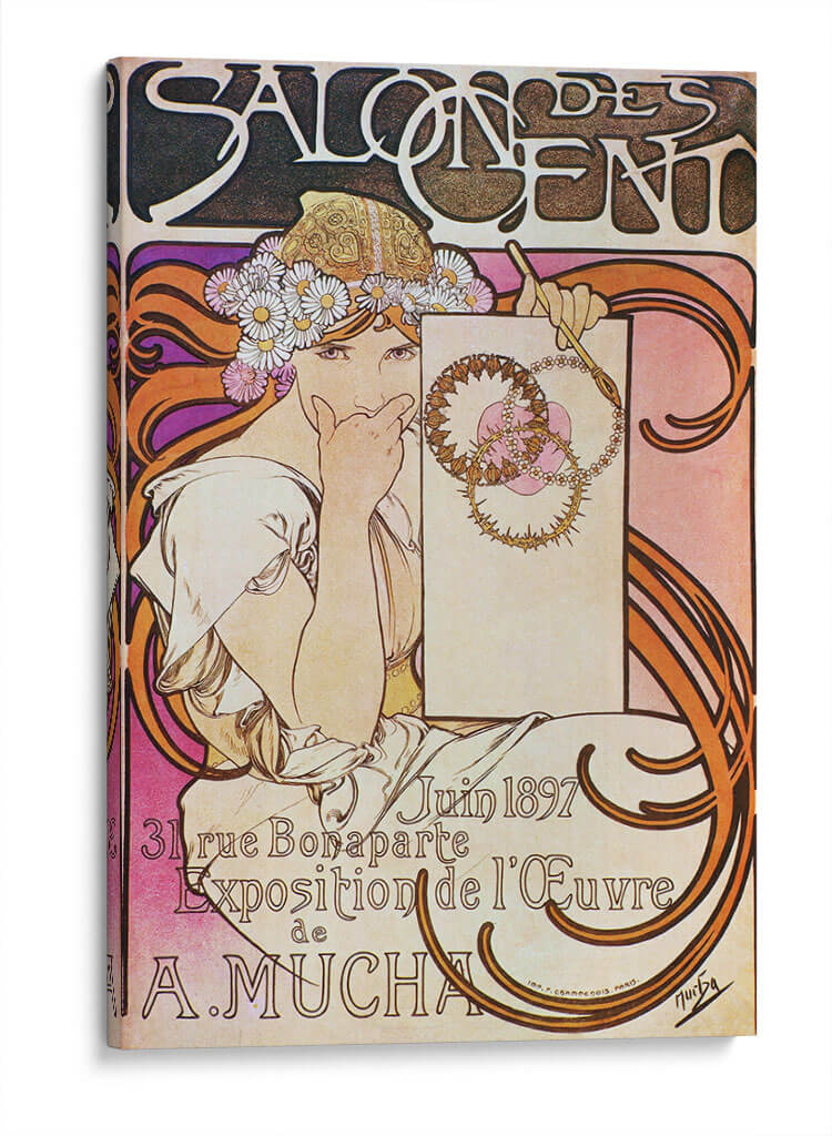 Salon Des Cent - Alfons Mucha | Cuadro decorativo de Canvas Lab