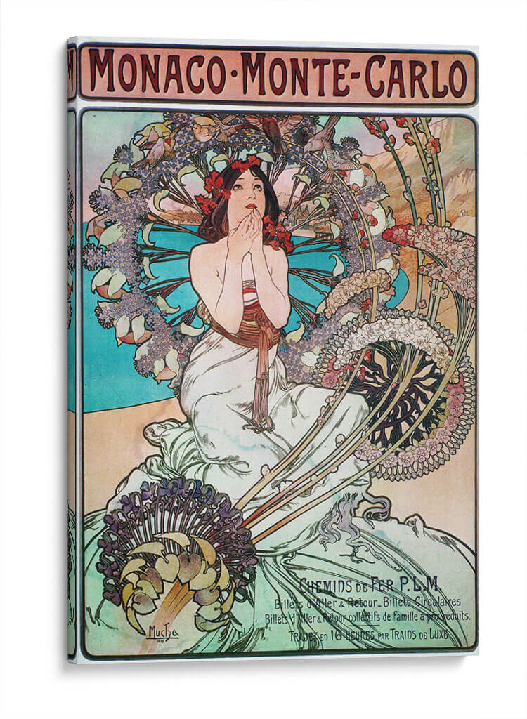 Mónaco, Monte Carlo - I - Alfons Mucha | Cuadro decorativo de Canvas Lab