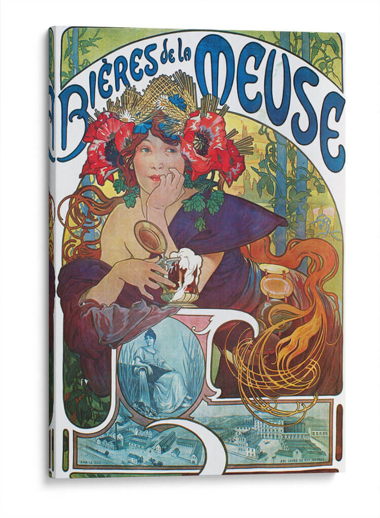 Bières de la Meuse - I - Alfons Mucha | Cuadro decorativo de Canvas Lab