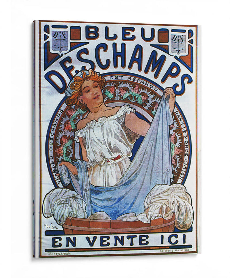 Bleu Deschamps - Alfons Mucha | Cuadro decorativo de Canvas Lab