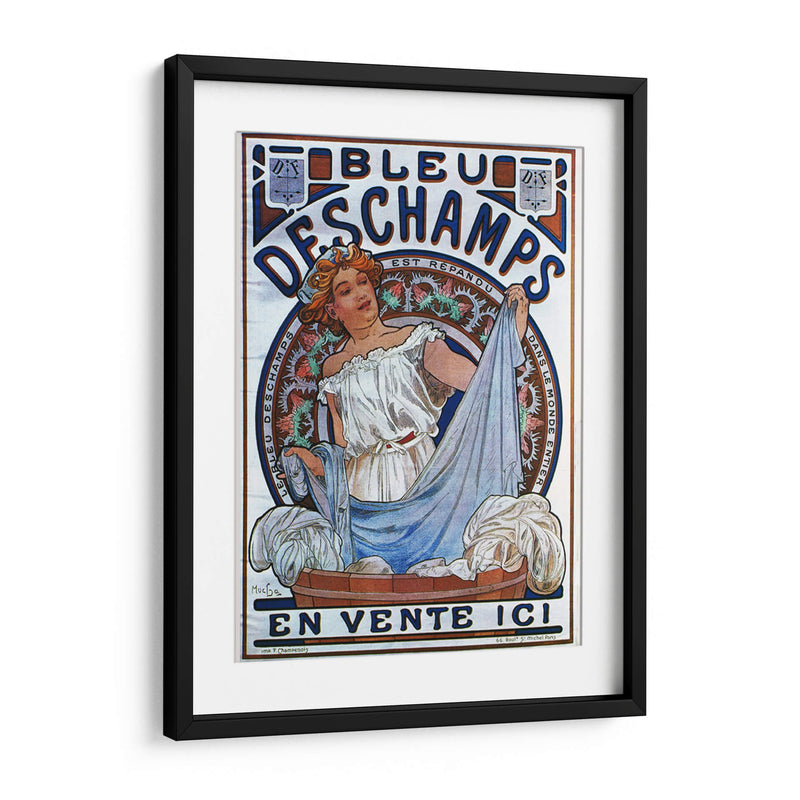 Bleu Deschamps - Alfons Mucha | Cuadro decorativo de Canvas Lab