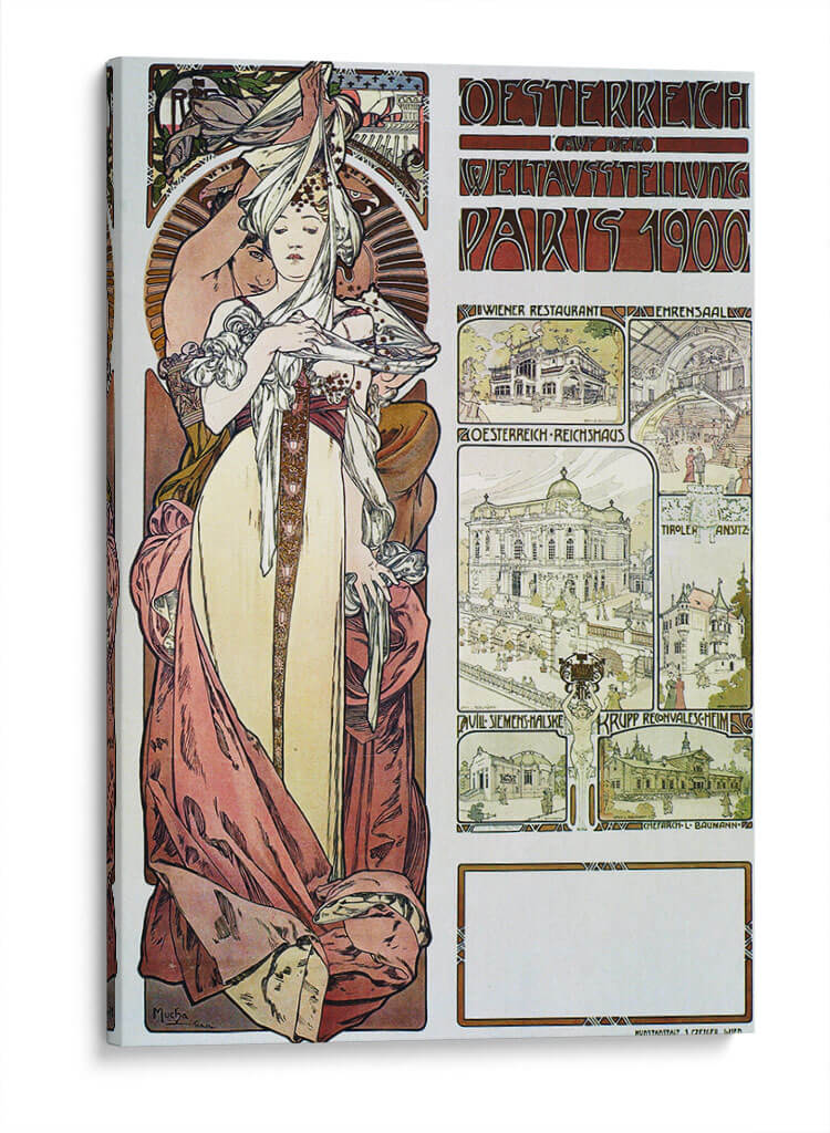 Austria en la exposición mundial - Alfons Mucha | Cuadro decorativo de Canvas Lab