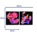 Los trazos del sonido - Set de 2 - Cuadro decorativo | Canvas Lab