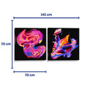 Los trazos del sonido - Set de 2 - Cuadro decorativo | Canvas Lab