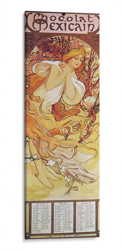 Chocolat Mexicain, Primavera - Alfons Mucha | Cuadro decorativo de Canvas Lab