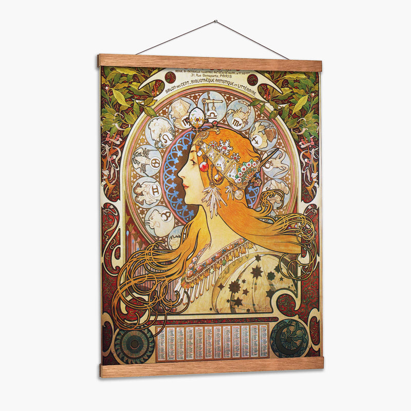 La Plume-Zodiac - Alfons Mucha | Cuadro decorativo de Canvas Lab