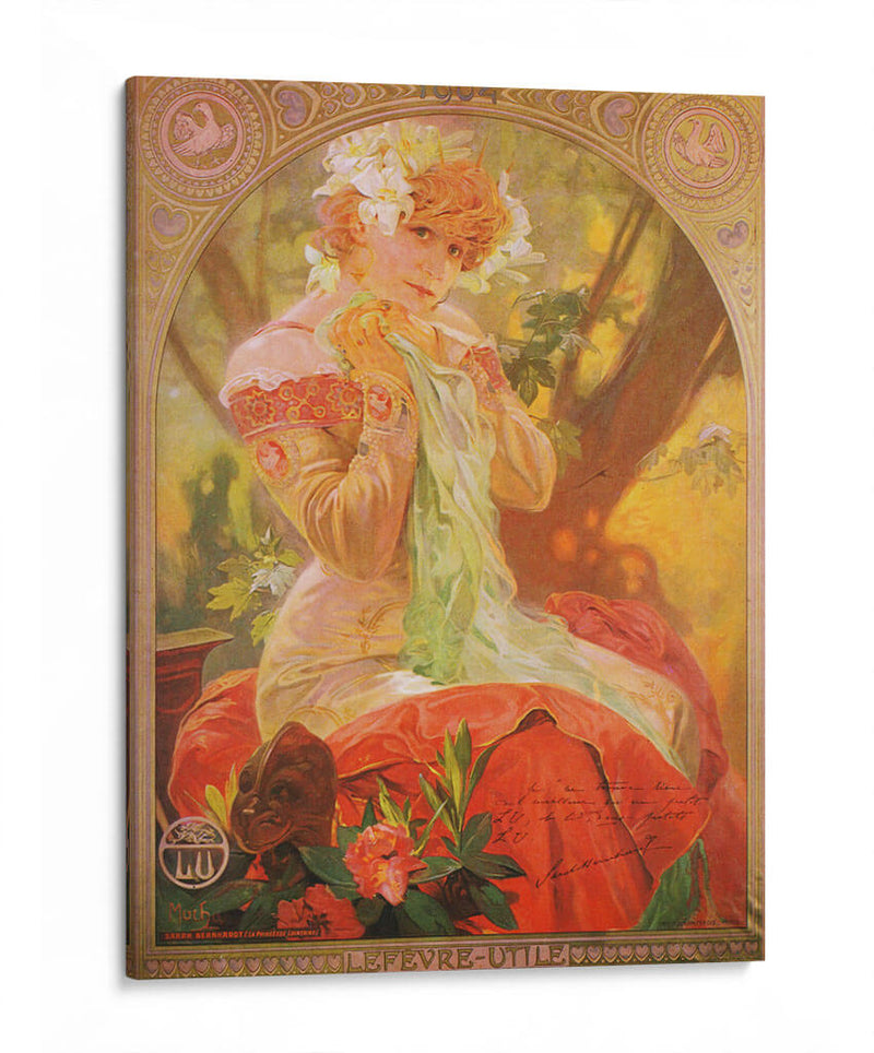 Lefevre-Utile, Sarah Bernhardt - La princesa lejana - Alfons Mucha | Cuadro decorativo de Canvas Lab