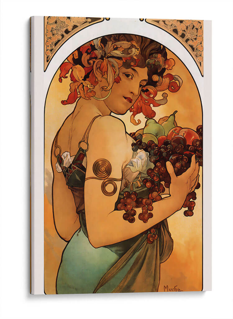 La fruta - I - Alfons Mucha | Cuadro decorativo de Canvas Lab