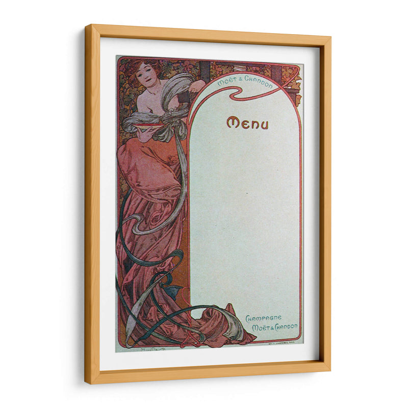 Menús - Moet & Chandon - III - Alfons Mucha | Cuadro decorativo de Canvas Lab