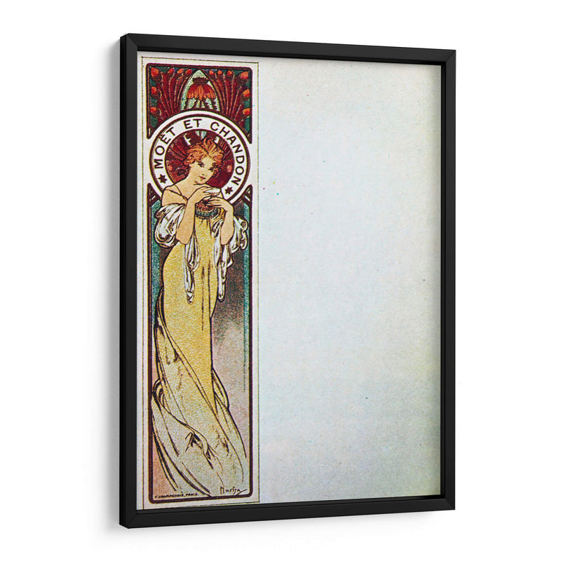 Menús - Moet & Chandon - IV - Alfons Mucha | Cuadro decorativo de Canvas Lab