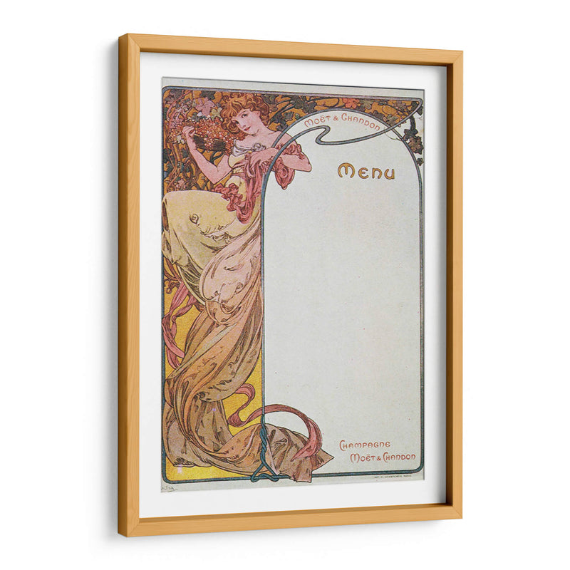 Menús - Moet & Chandon - V - Alfons Mucha | Cuadro decorativo de Canvas Lab