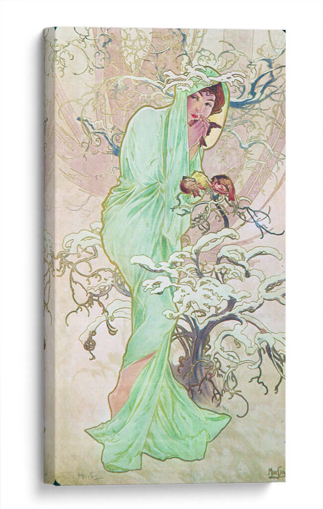 Invierno - I - Alfons Mucha | Cuadro decorativo de Canvas Lab