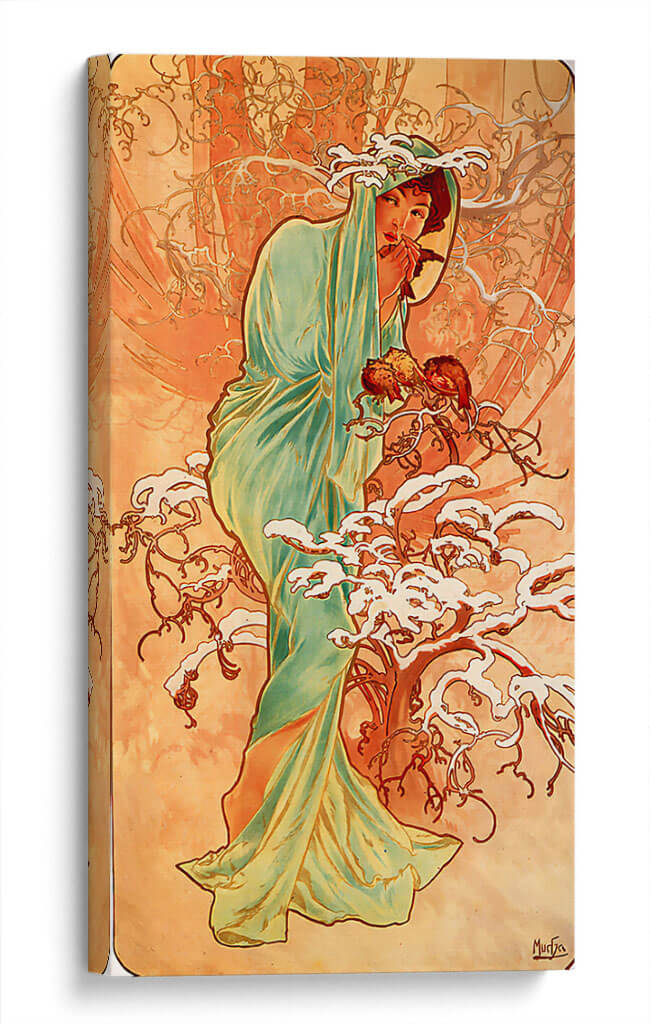 Invierno - II - Alfons Mucha | Cuadro decorativo de Canvas Lab