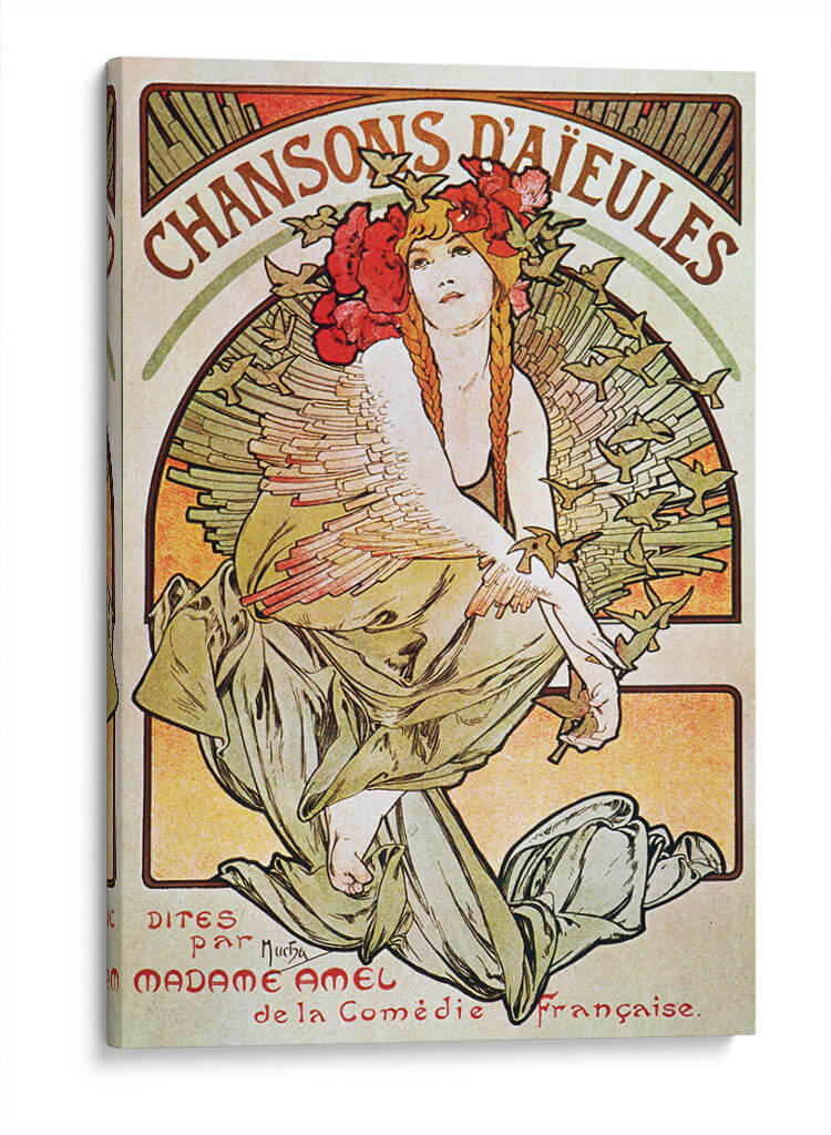 Chansons d'Aïeules - Alfons Mucha | Cuadro decorativo de Canvas Lab