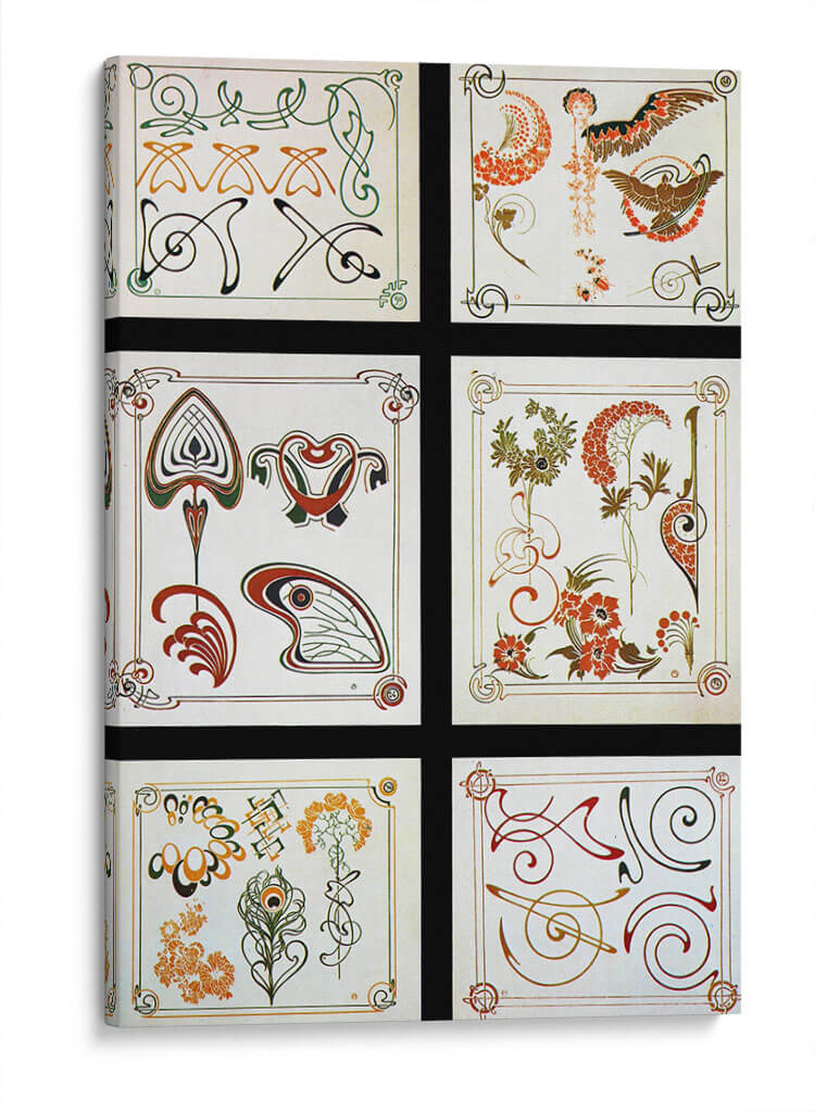 Combinaciones ornamentales - Alfons Mucha | Cuadro decorativo de Canvas Lab