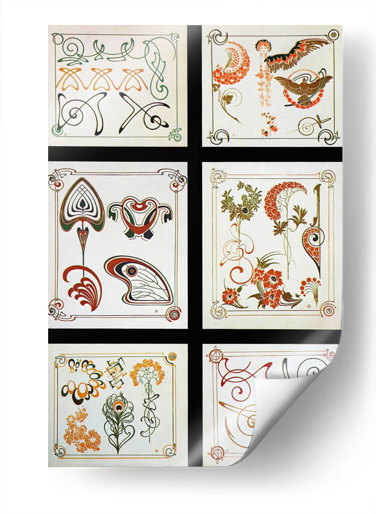 Combinaciones ornamentales - Alfons Mucha | Cuadro decorativo de Canvas Lab
