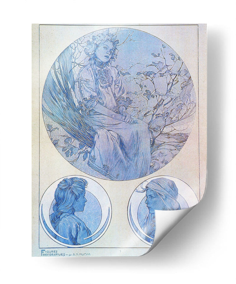 Figuras decorativas - Alfons Mucha | Cuadro decorativo de Canvas Lab