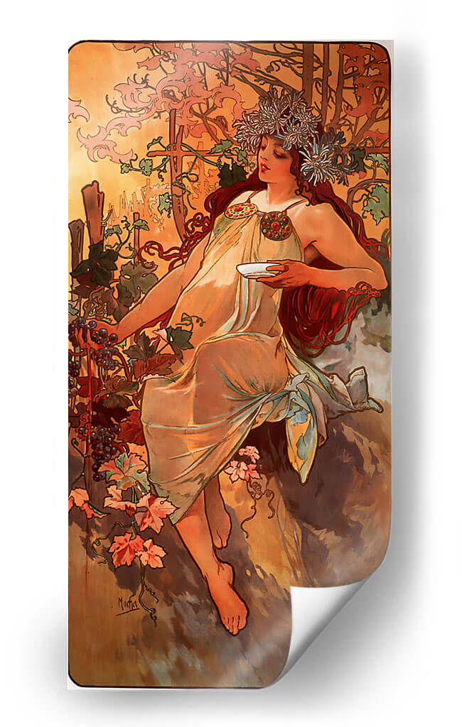 Otoño - II - Alfons Mucha | Cuadro decorativo de Canvas Lab