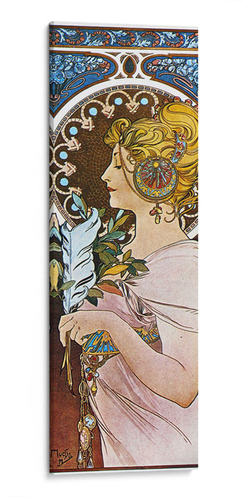 La pluma - Alfons Mucha | Cuadro decorativo de Canvas Lab