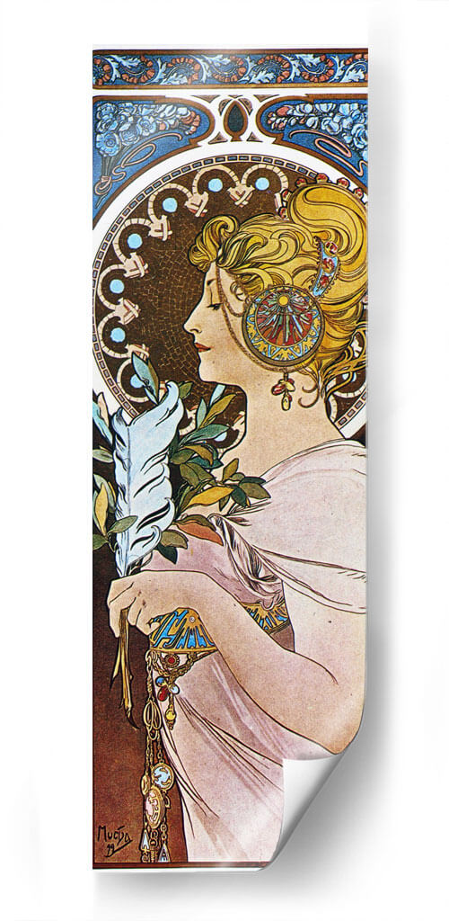 La pluma - Alfons Mucha | Cuadro decorativo de Canvas Lab